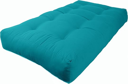 Blazing Needles Renewal 10" Twill Futon Mattress, Twin, Aqua Blue