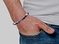 Vista 402 de Amazing Gemstone Yaxaite Bracelet for Women Men's Gifts - Protection Healing Crystal Bracelet - 8mm Gemstone Beaded Adjustable Bracelet Pulseras