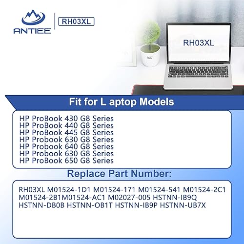 Miniatura 3 de ANTIEE RH03XL - Batería para portátil HP ProBook 430 440 445 450 630 640 650 G8 Series HSTNN-IB9Q HSTNN-OB1T HSTNN-DB0B HSTNN-UB7X M01524-1D1