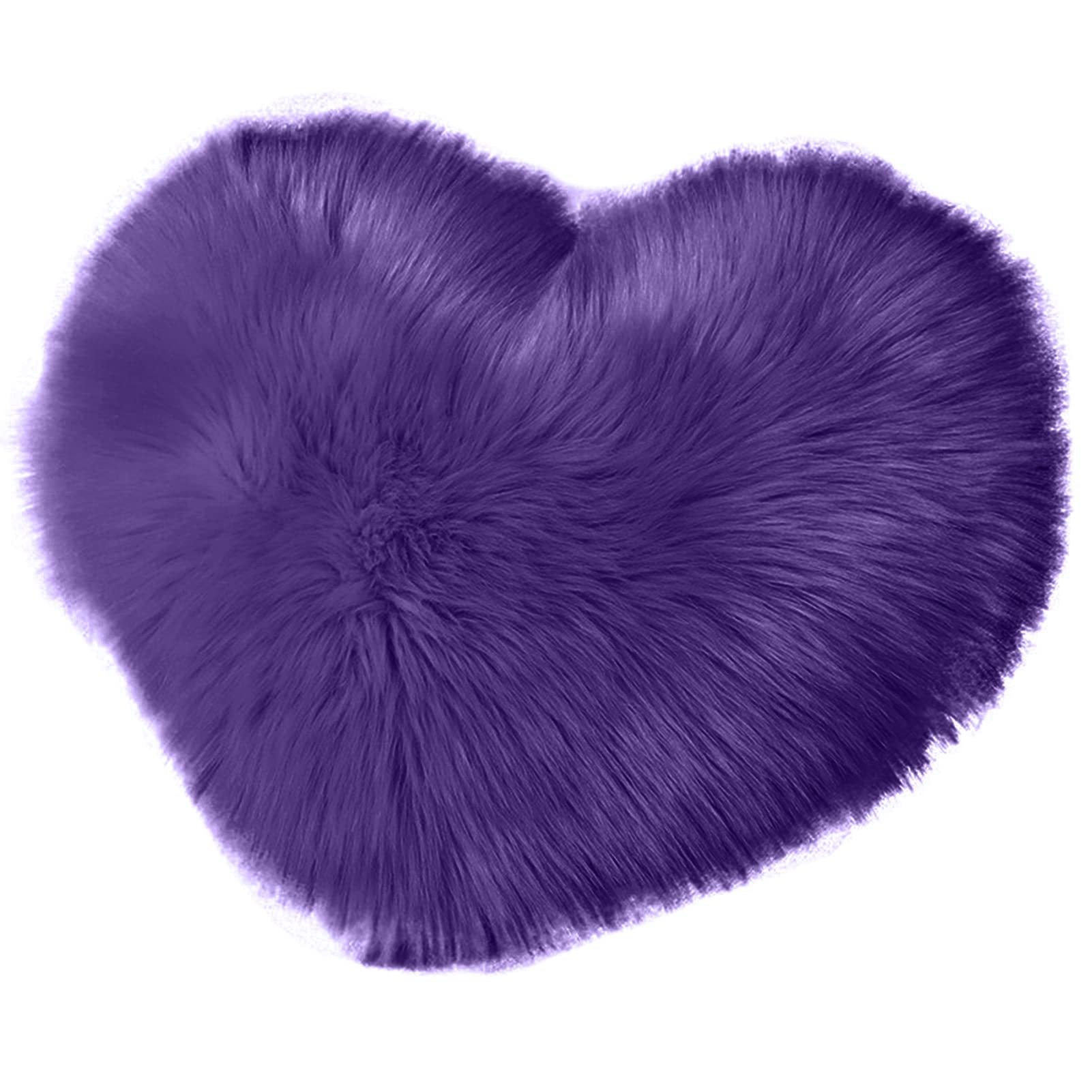 Tapis Moelleux Fausse Fourrure en Forme de Coeur,35x70cm,Café,pour Chambre à Coucher ou D