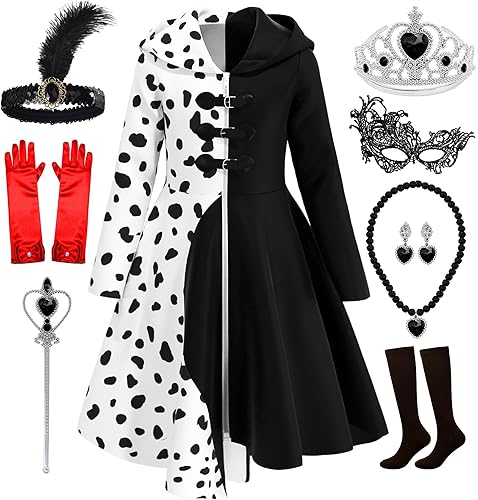 Miniatura 1 de Akokvlar Disfraz de dálmata para niñas, disfraz vintage de Halloween