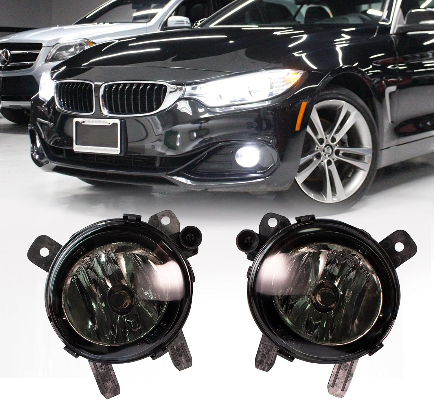 Fog Lights for BMW (F30 F31 F34 320i 328i 328d 330i 330e 335i 340i) 3 Series/(F22 F23 228i 230i) 2 Series/4 Series(F32 F33 F36 428i 435i)/ActiveHybrid 3 2012-2019 Smoke