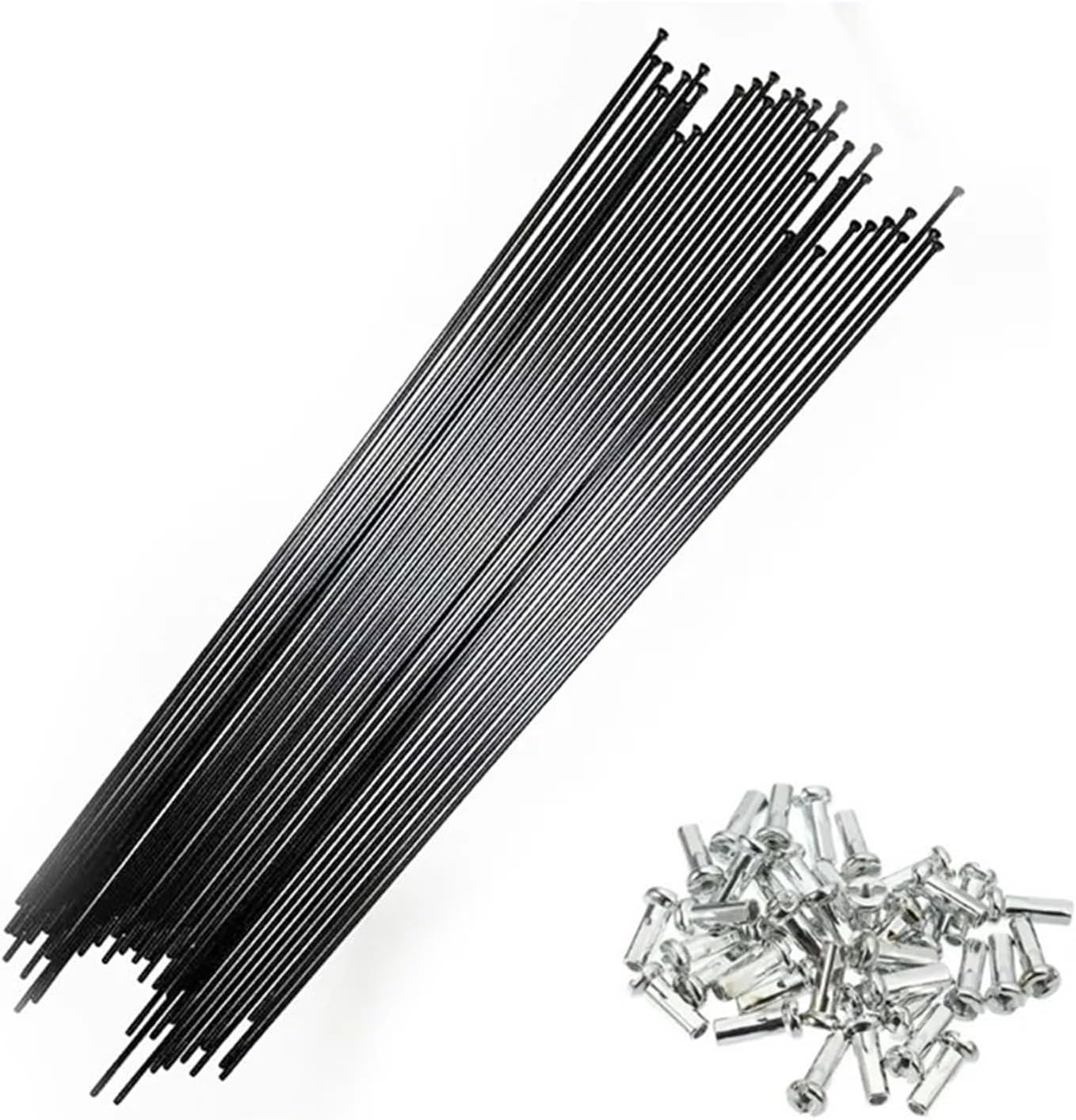 14G for Bicycle Steel Spokes Straight Pull J Bend 278-306mm Length with Nipples Mountain Road Electric Bike Replacement Parts 36pc