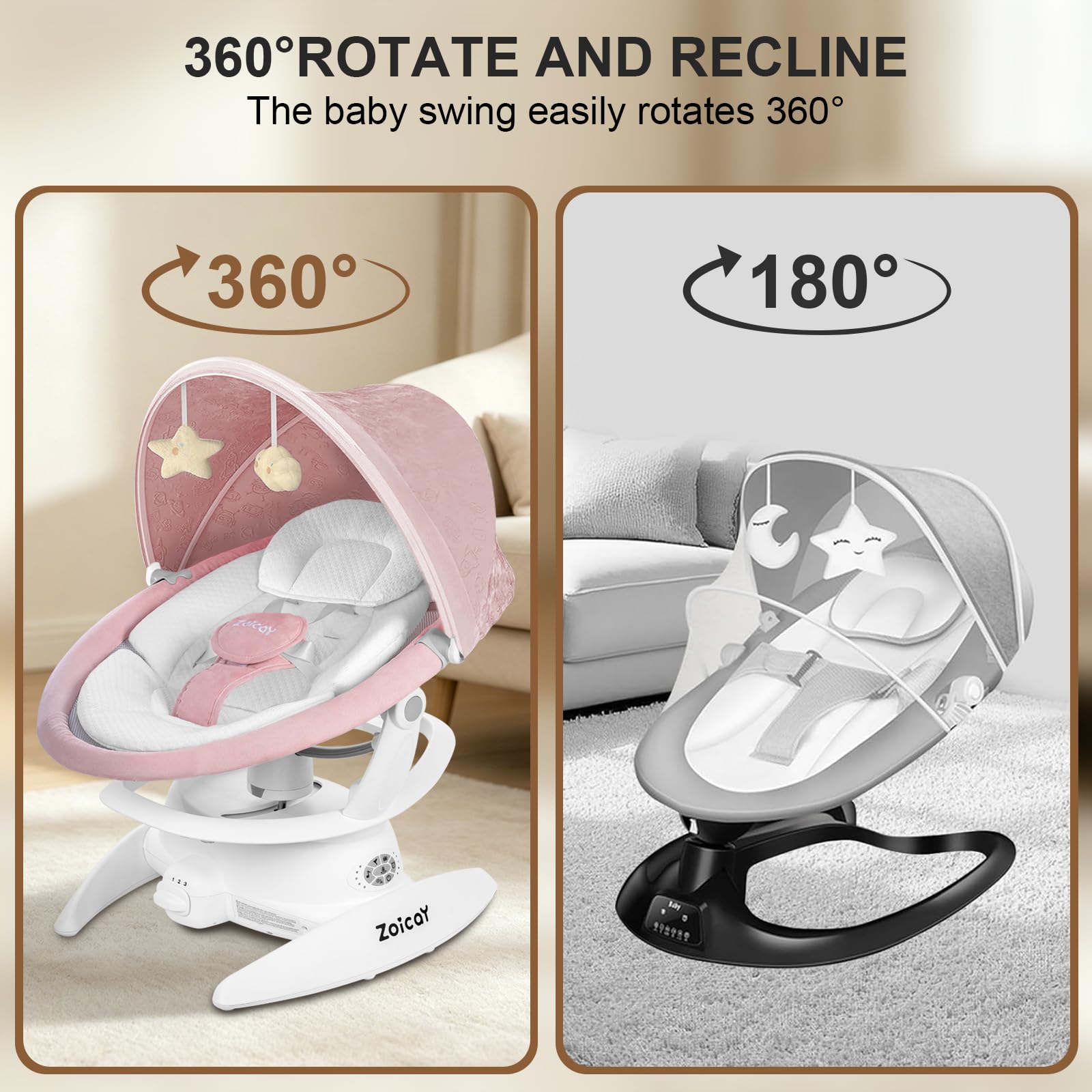 Amazon.com : 3-in-1 Baby Swing for Infants with Removable Rocker