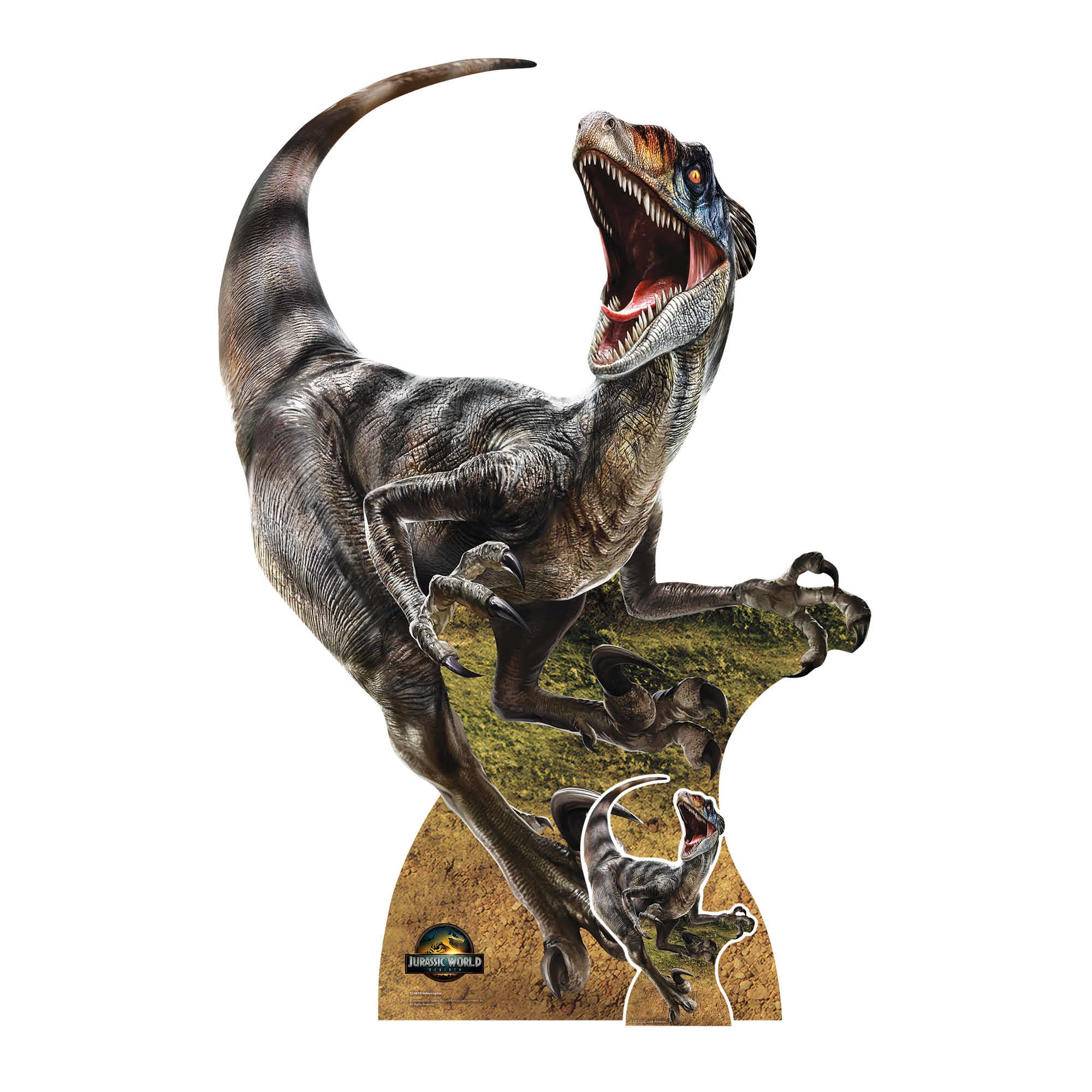 Star Cutouts SC4859 Velociraptor Jurassic World Rebirth Cardboard Cutout 144cm β Dinosaur Party Decoration, Event Display & Fan Gift