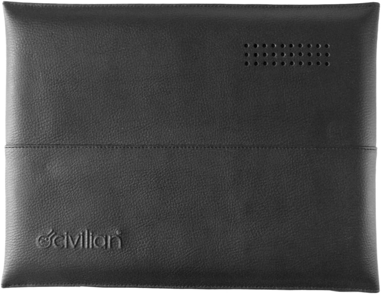 CIVILIAN Manila-11 Leather Laptop Sleeve: fits iPad Mini, MacBook Air 11"/13"/14", and Most laptops 10.1-13.3"