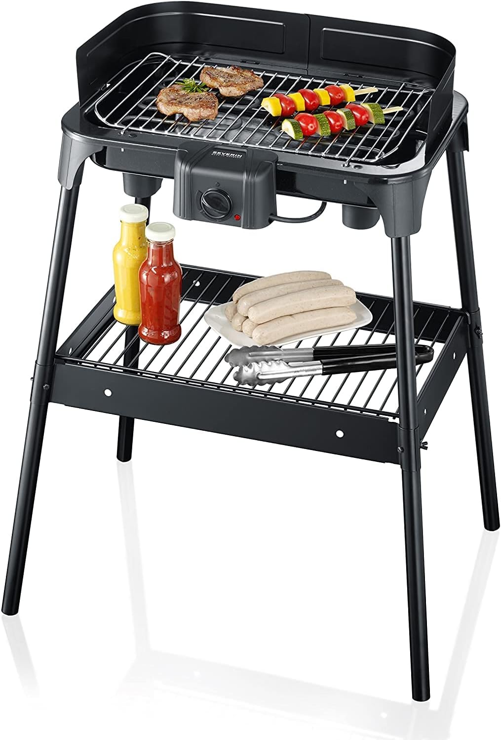 Severin 2500 W Electric Stand Barbecue - Black