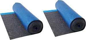 VEVOR Floor Underlayment 400 sq. ft, 3mm Laminate Flooring Padding with Vapor Barrier, Heavy Duty Fiber+PE Film, Soundproofing & Noise Reduction for Vinyl & Wood