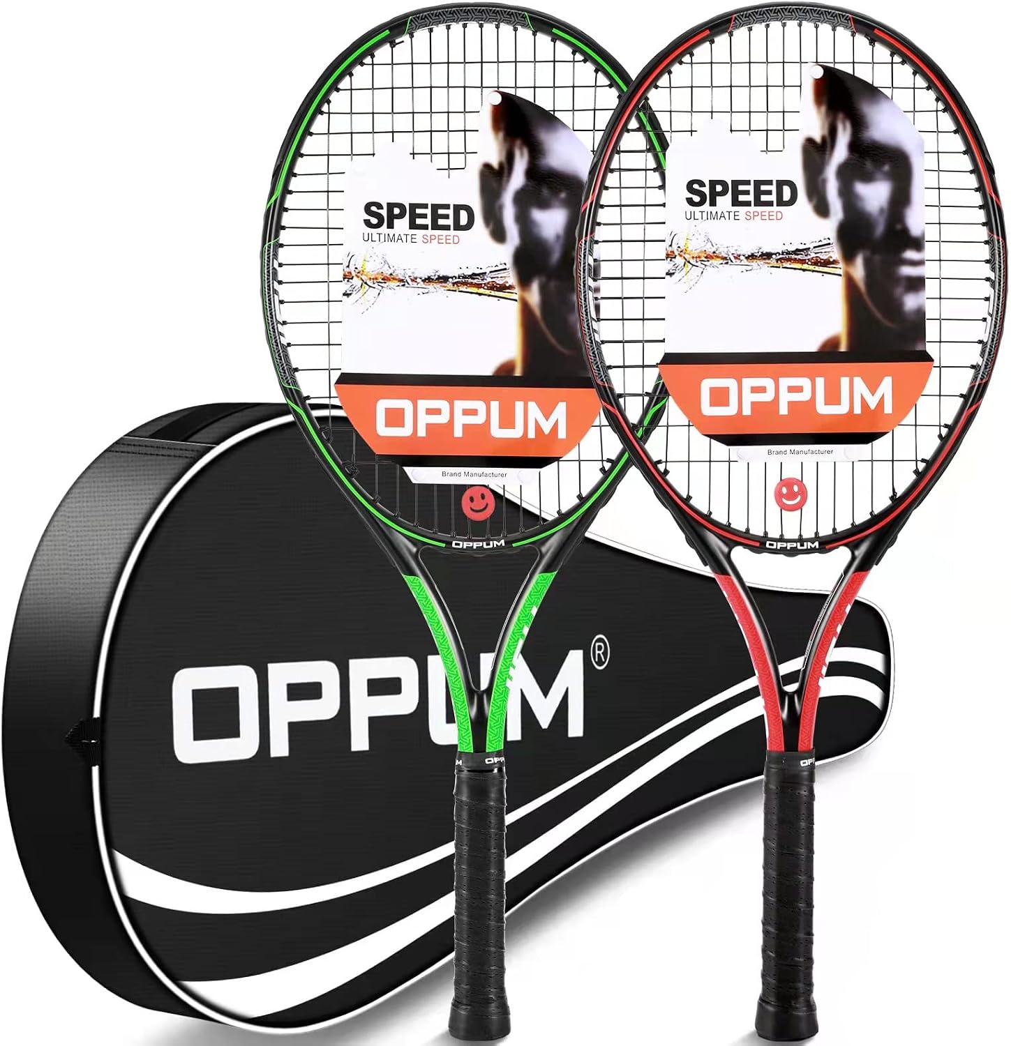 OPPUM 27" Pro Tennis Rackets -2PCS, for Adult Women and Men Student Professional Training Tennis Racquets and Beginners Rackets.