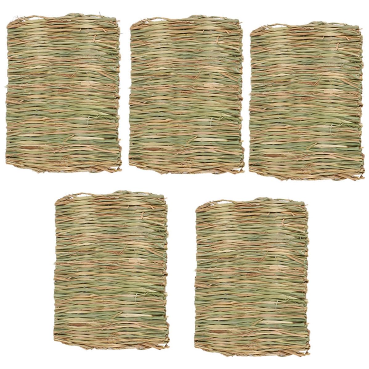 Estera de cama tejida para conejos y pequeños animales pack de 5 piezas para nido