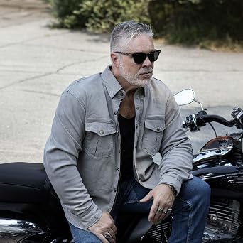 Milwaukee Leather Men's Long Sleeve Solid Biker Shirts w/CE Armor - Reinforced w/Aramid Fibers
