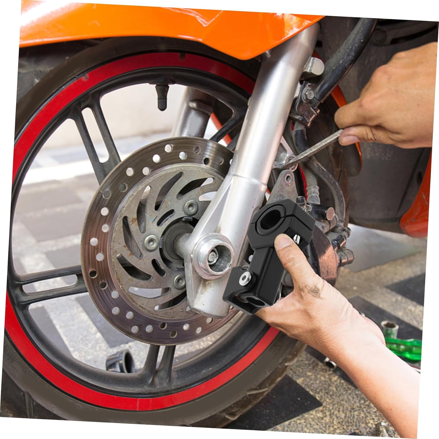 2pcs Motorcycle Mirror Bracket Extendable Rearview Mirror Mount Scooter Light Clamp Spotlights Fog Light Holder Easy Install Accessories