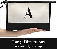 Vista 10 de Monogrammed for Women Initial bridesmaid gifts, Personalized monogram Monogram Cosmetic Bag,Travel Makeup Bag Suitable for Wedding weekend Beach
