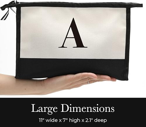 Miniatura 3 de Bolsa de cosméticos con monograma de regalo para mujeres, para boda, dama de honor, bolsa de maquillaje, viajes, playas, regalos de cumpleaños,