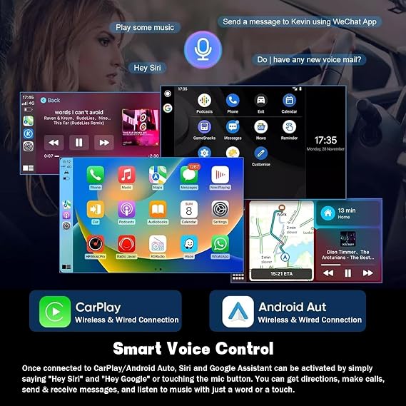 4+64G Android 14 Car Stereo Radio for Toyota RAV4 Veranda XA50 2018 2019 2020 2021 2022 2023, 10.1 HD Touchscreen Car Radio with Wireless CarPlay Android Auto GPS Navi Bluetooth SWC FM Camera DSP
