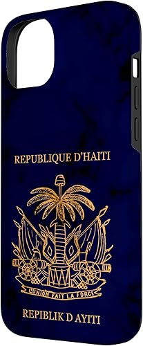 Vista 35 de iPhone 13 Pro Haití, haitiano, pasaporte de Haití, bandera de Haití. Funda