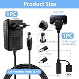 xruc Adaptateur SATA vers USB 3.0 avec Alimentation 12V 2A, Cable SATA to USB Adaptateur pour SSD HDD 2,5"/3.5" Lecteur Disque Dur Externe, Adaptateur Disque Dur Compatible avec Windows Mac OS Linux - 6