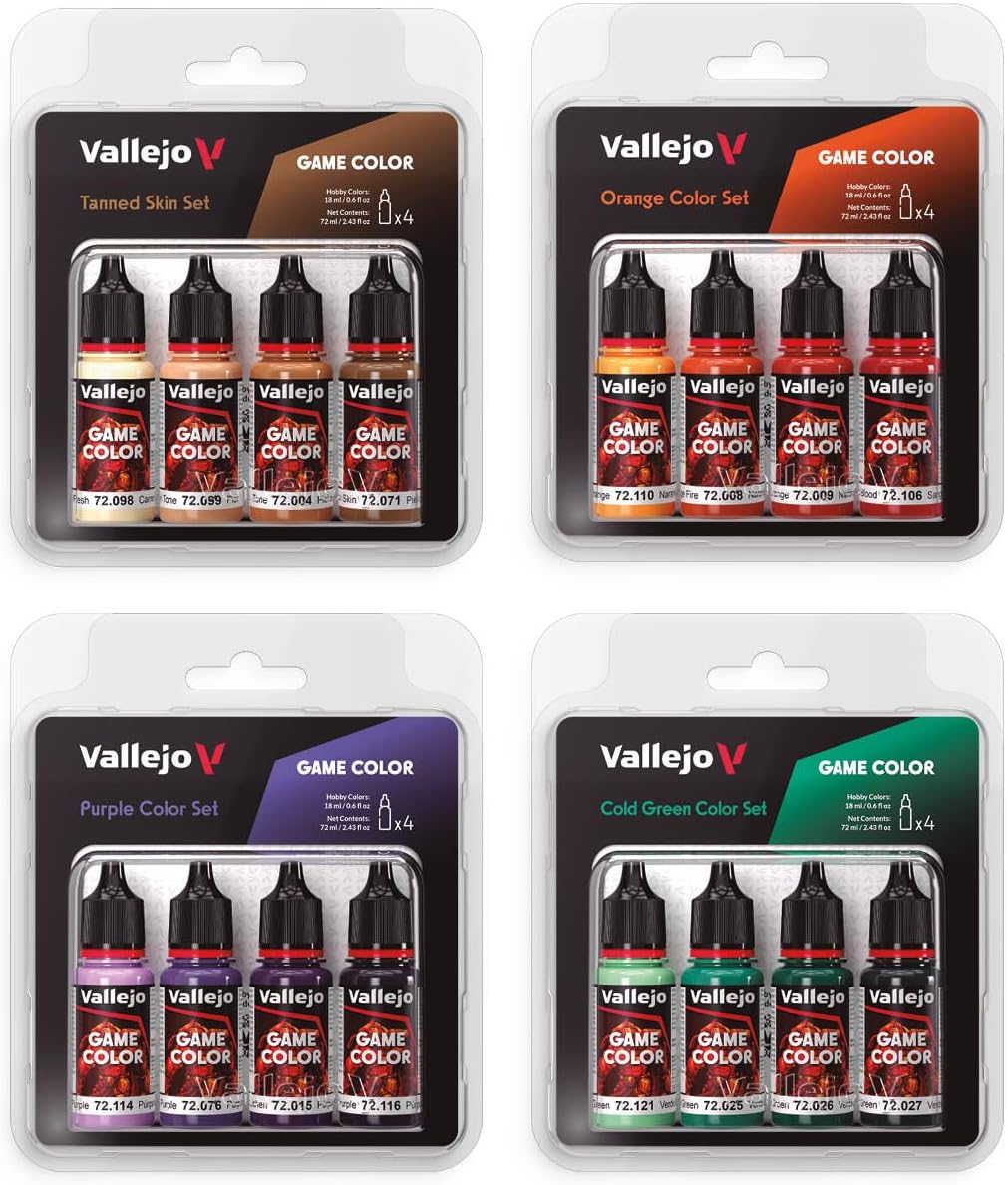 Vallejo - Blue Color Set | Game Color | Contains 4 Bottles x 18 ml (0.60 fl.oz.)