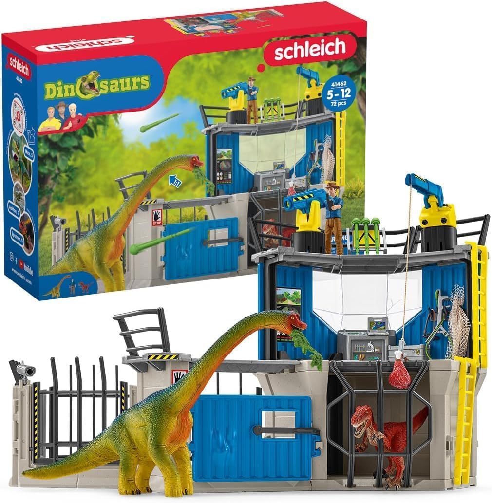 SCHLEICH 41462 Große Dino-Forschungsstation, für Kinder ab 5-12 Jahren, Dinosaurs - Spielset & 42565 Dinosaurier Truck Mission, für Kinder ab 5-12 Jahren, Dinosaurs - Spielset