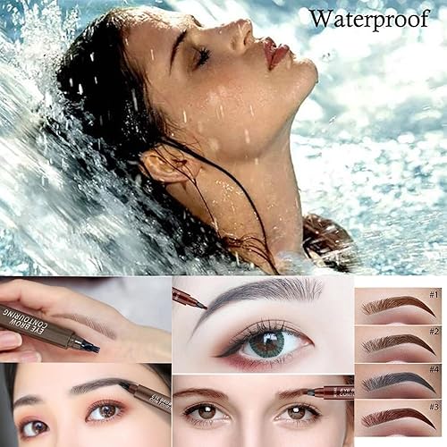 Miniatura 5 de Lápiz de cejas Aturmc Micro Fork Tip Lápiz de cejas impermeable, resistente a las manchas, no es fácil de quitar Maquillaje de larga duración