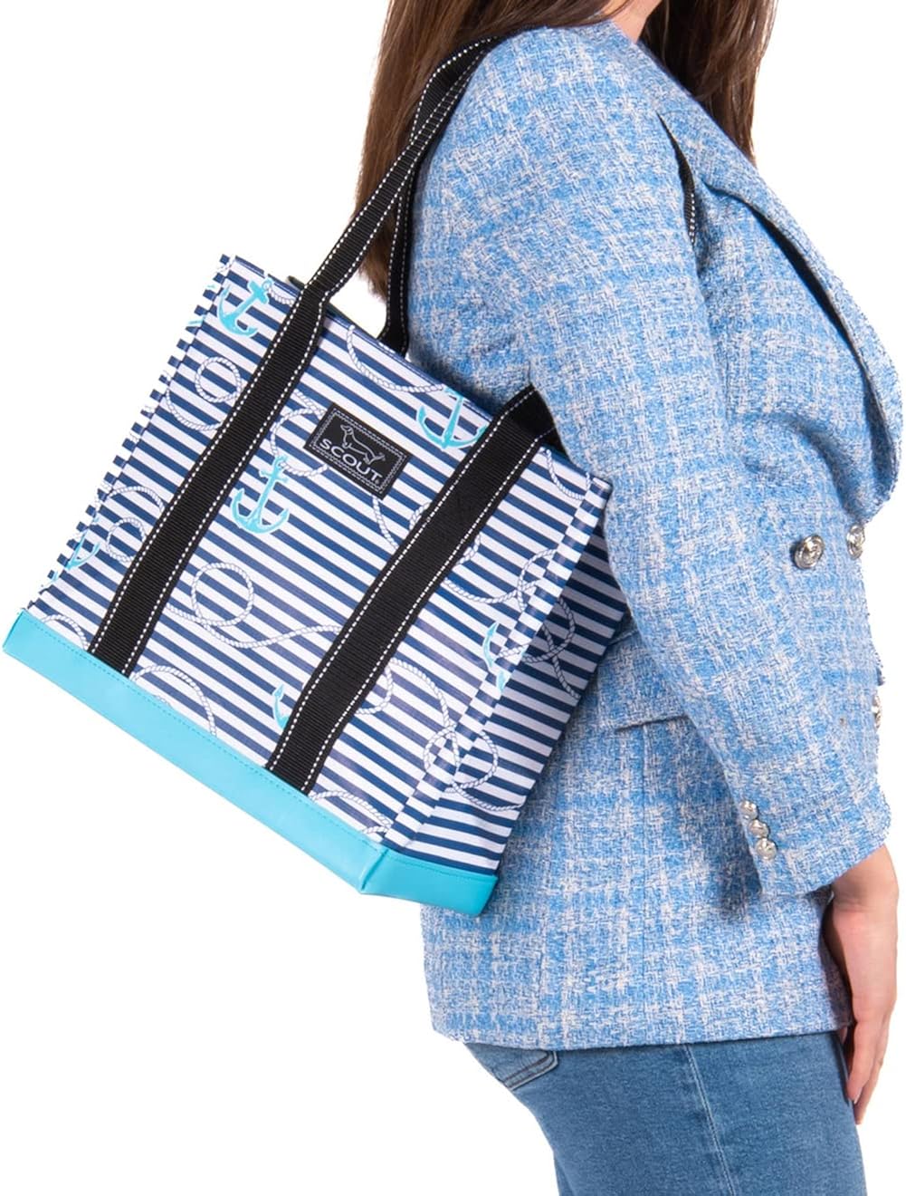SCOUT Mini Deano - Small, Lightweight, Open Top Utility Tote For Women with Inside Zipper Pocket - Work, Travel, Beach