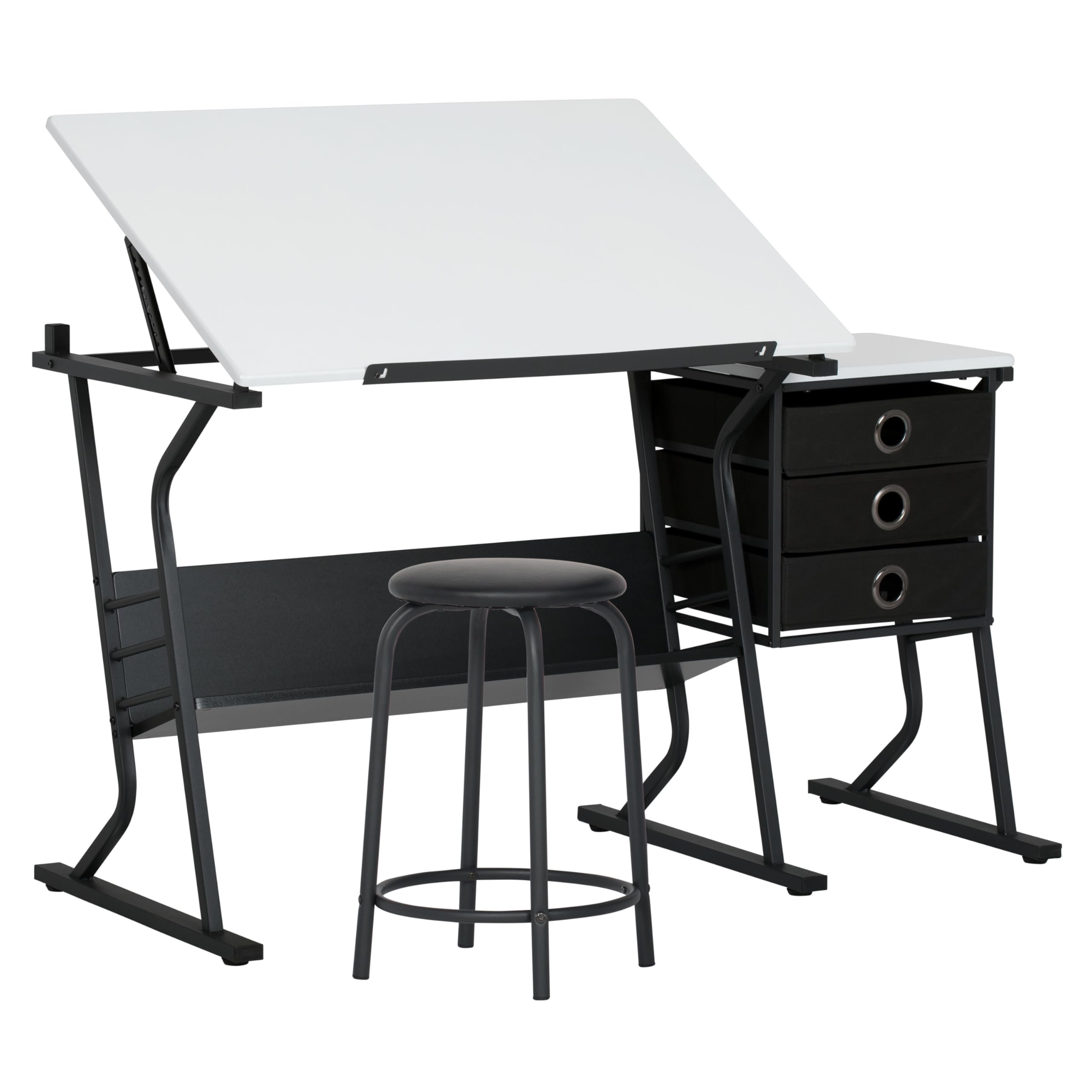 SD STUDIO DESIGNS Eclipse Ultra Drafting Center with Stool and Storage