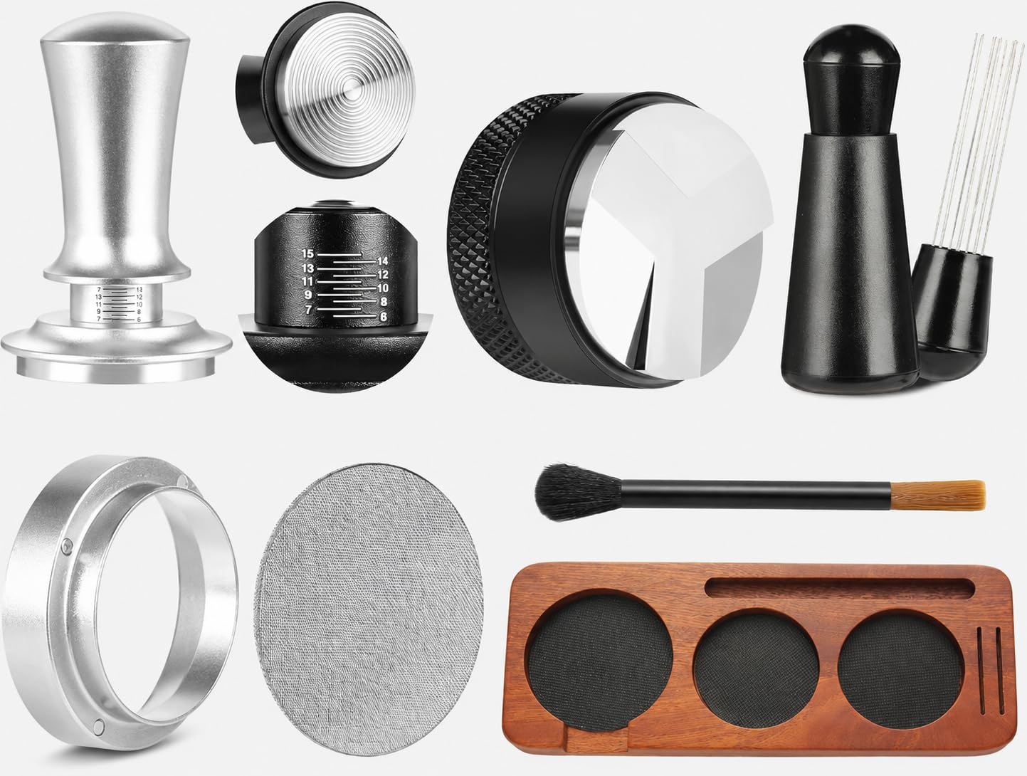 Kit di accessori per caffè espresso, 54 mm, 7 pezzi, strumenti da barista