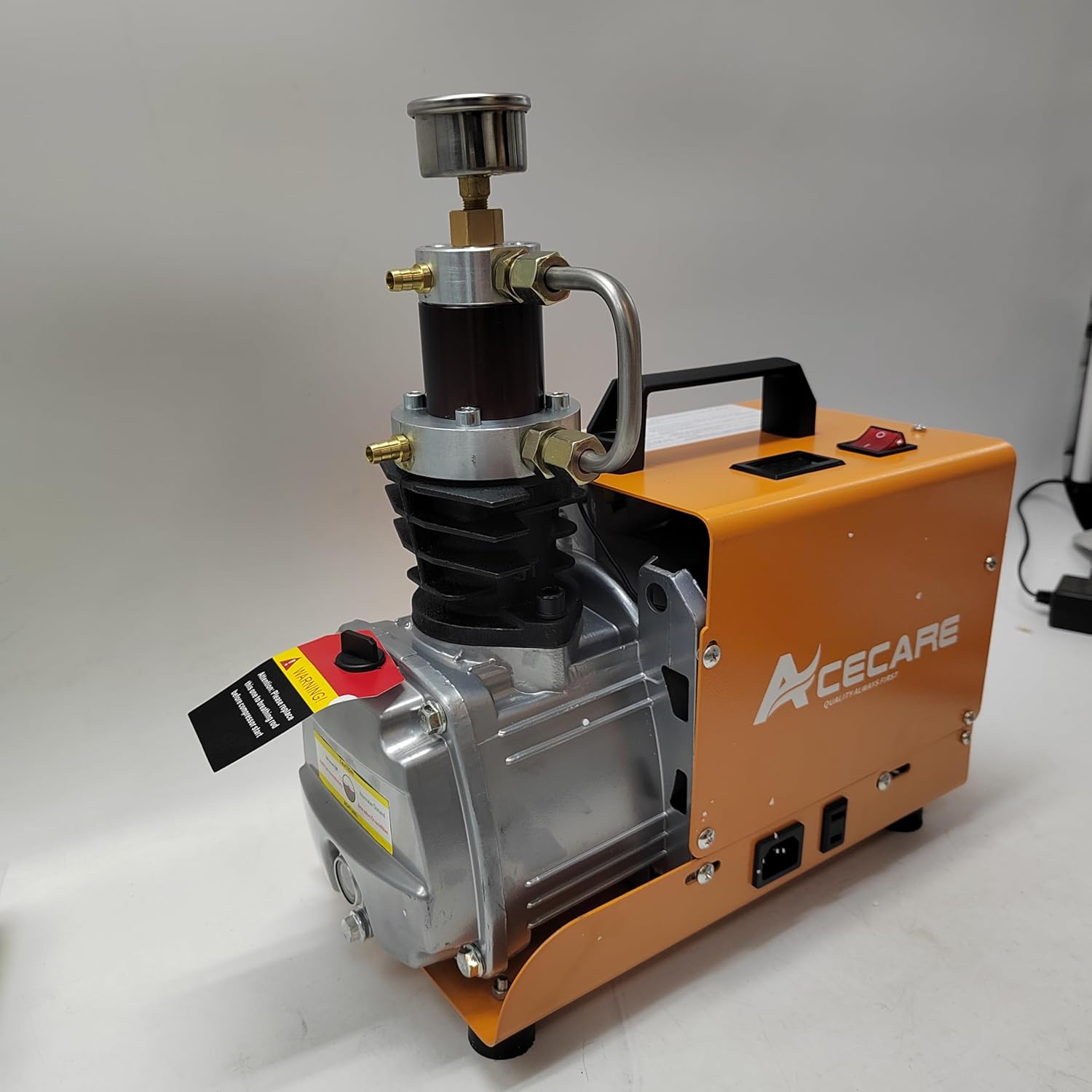 Acecare PCP Air Compressor 4500psi/30mpa Electric High Pressure Air Pump 110v Manually Shutdown for Paintball Rifle