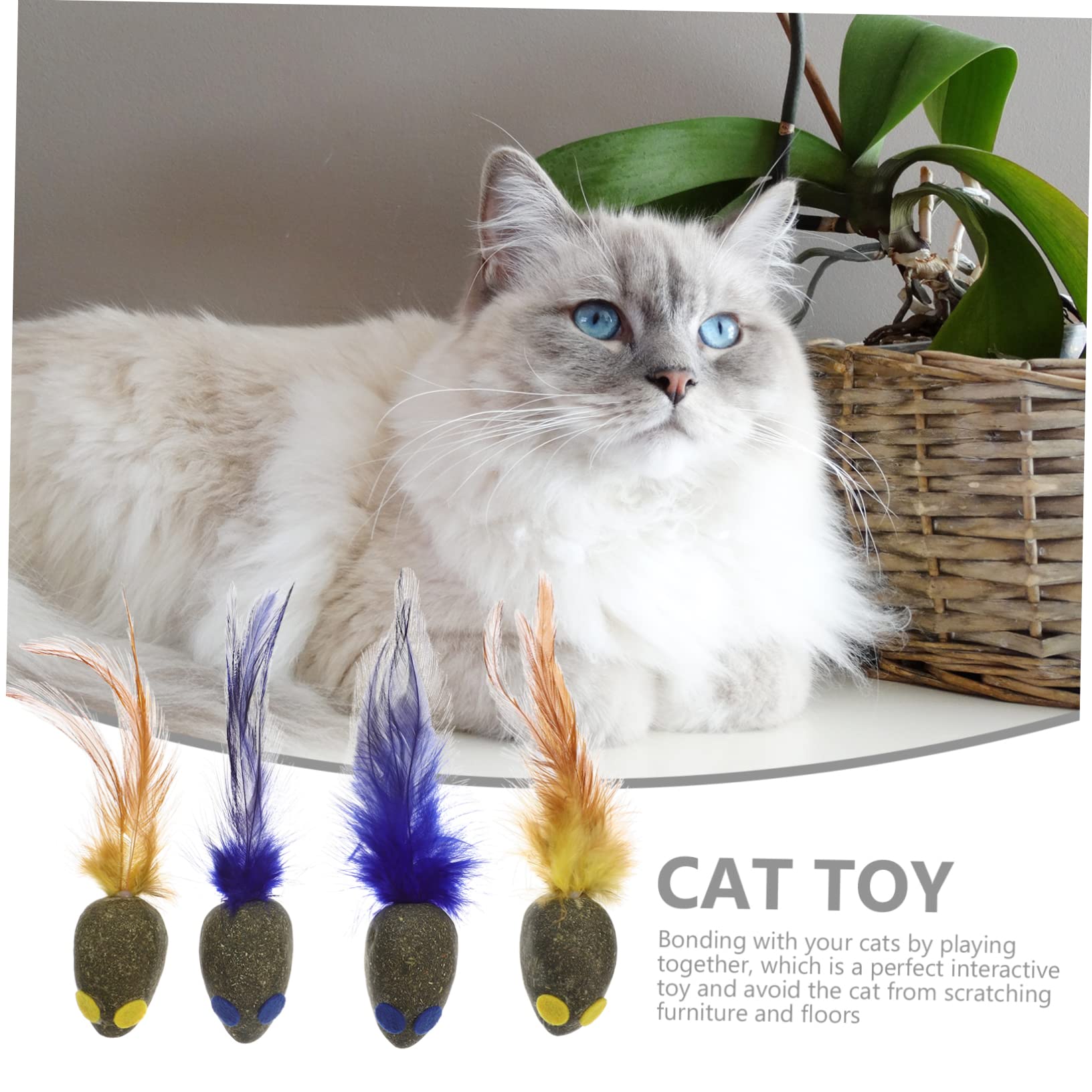 FRCOLOR 16 Piezas Juguetes para Gatos Juguetes para Mascotas Gatitos Juguete Hierba gatera Juguete para Gatos Gato de apartamento Gato Juguetes chirriantes para Mascotas Modelo de ratón