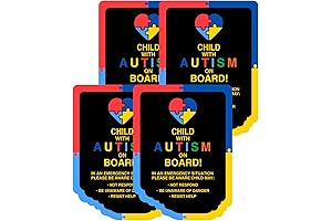 Autism Car Magnet Pack 4 Pcs Child with Autism On Board