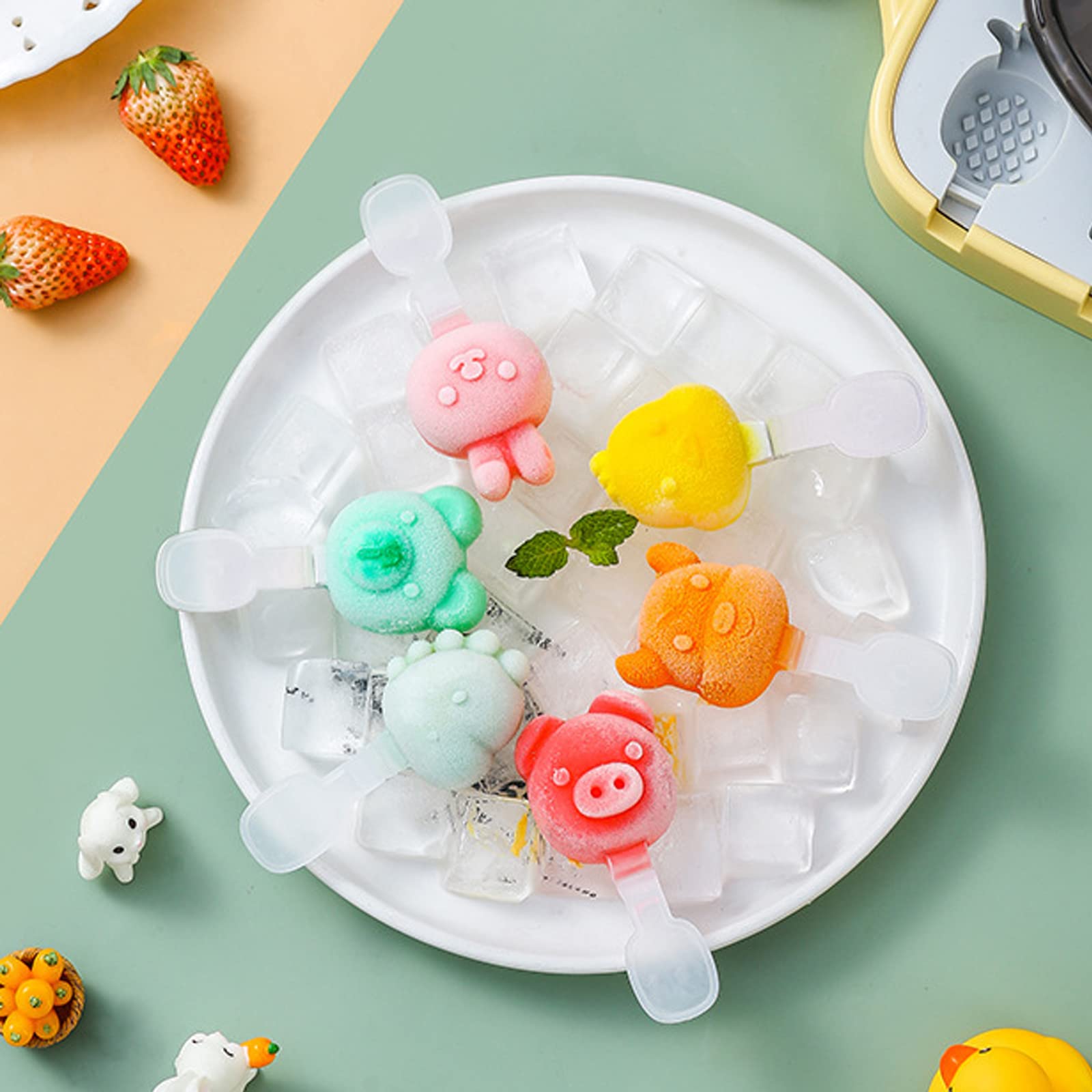 Stampo per ghiaccio per bambini, a forma di stile, piccoli stampi per ghiaccio,adatto per la produzione di deliziosi gelati in estate per rendere più fresco l'estate
