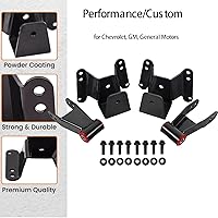 Vista 2 de Kit de Grillete de Resorte y Colgador de Descenso de 4" para Suspensión Trasera Compatible con Pickup Chevy GMC C10 2WD 1973-1987 Kit de Caída