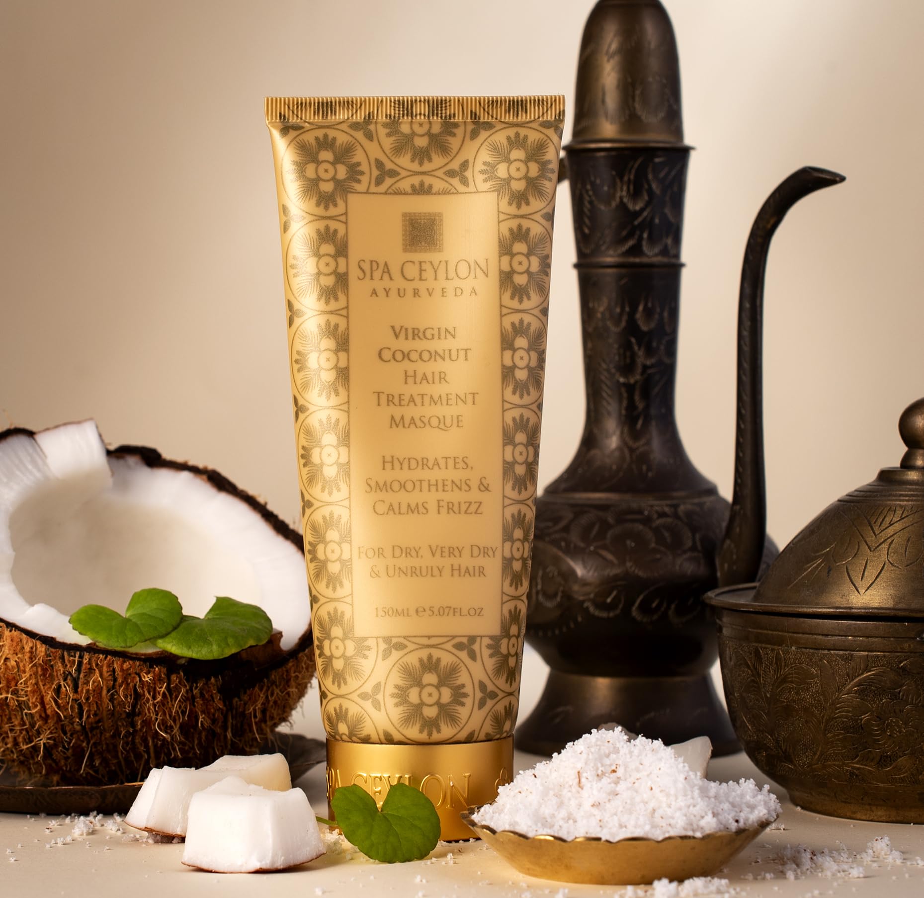 SPA CEYLON Virgin Coconut Hair Treatment Masque, Deep Conditioning, Hair Repair, 100% Vegan & Vegetarian - Image 3
