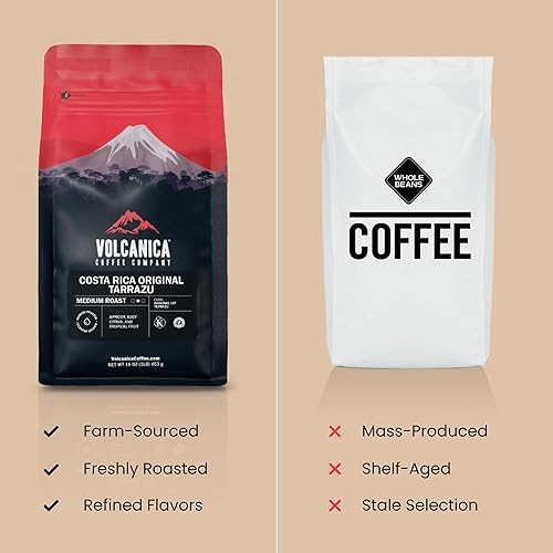 Miniatura 3 de Half Caff Coffee, grano entero, descafeinado de agua suiza, tostado fresco, 16 onzas