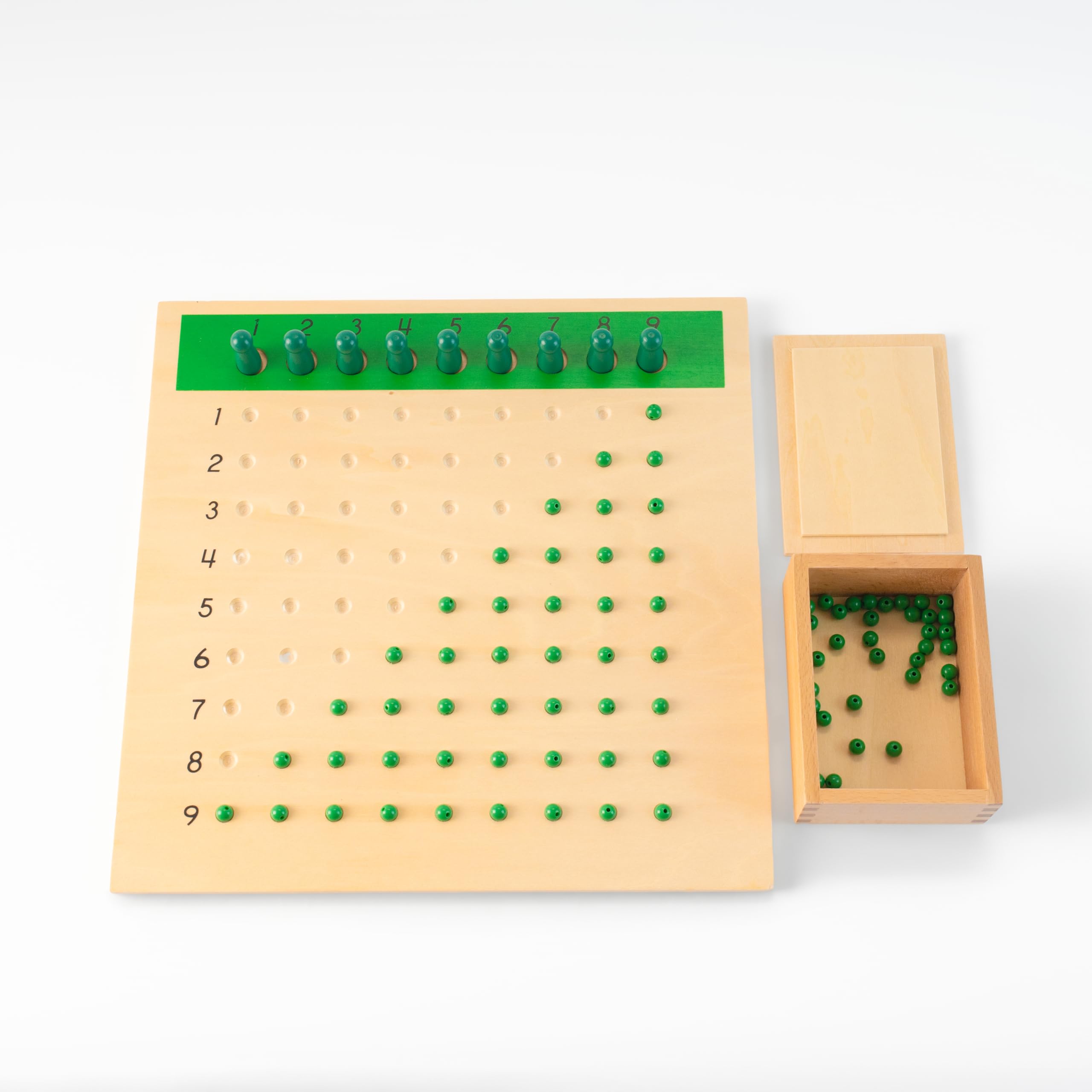 Montessori materiały matematyczne – drewniana zabawka edukacyjna do liczb i liczb, przedszkola i szkoły podstawowej, domowej i klasy od 3 lat (deska podziałowa Montessori)