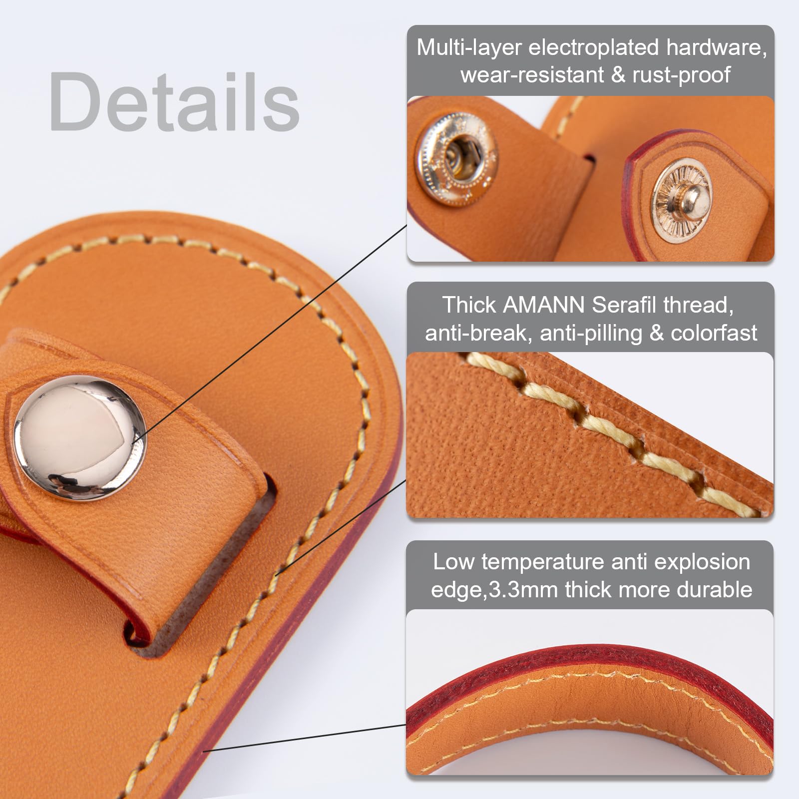 BERRY & SNOWY Accessori per restauro borse in pelle Vachetta, Cinghia di fissazione manico e Imbottitura decompressione, adatta per LV Neverfull PM GM MM (Cera d'ape scura)