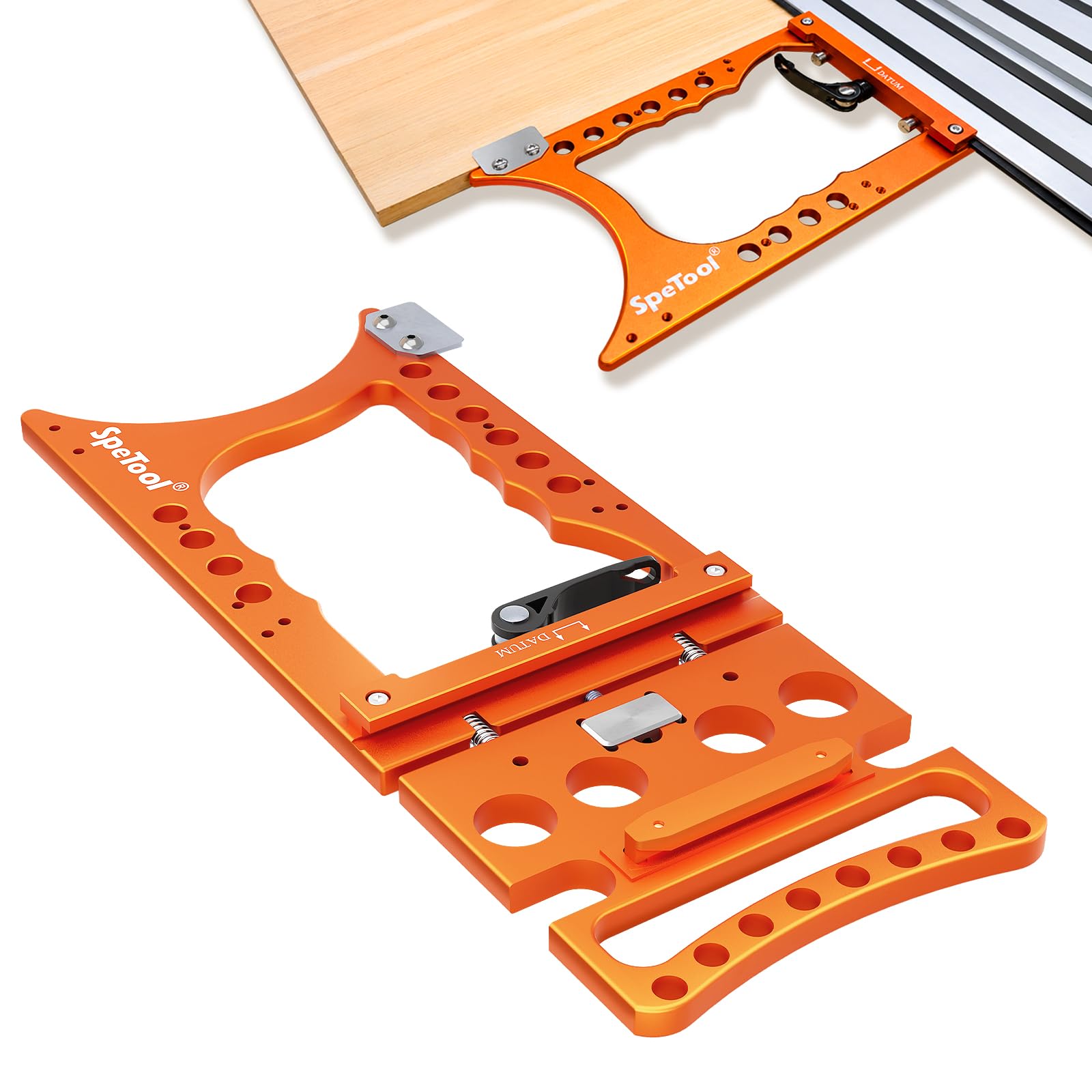 SpeTool Track Saw Square 90° Right-Angle Aluminum Circular Saw Guide Rail Square Compatib…
