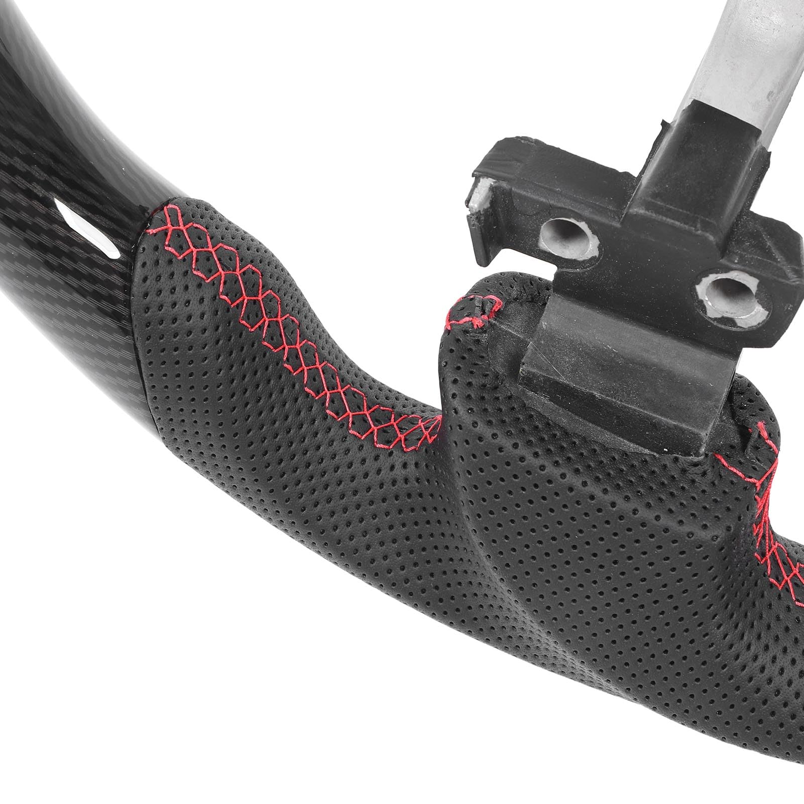 Vol En Fibre De Carbone o Dip Plat Pour 350Z 2003-2008 Poignée omique En Cuir Nappa Perforé Coutures Rouges Design Sportif Raffiné Et Précis Idéal Pour ique