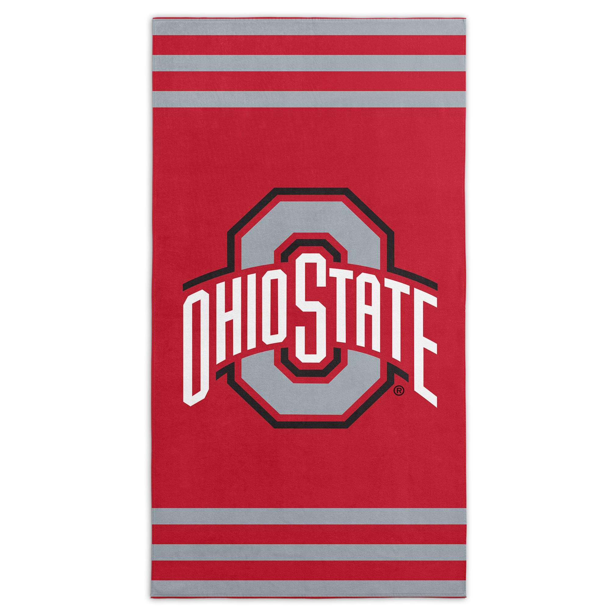 Northwest The Company NCAA Collegiate Striped Beach Towel 30" x 60" (Ohio State Buckeyes)