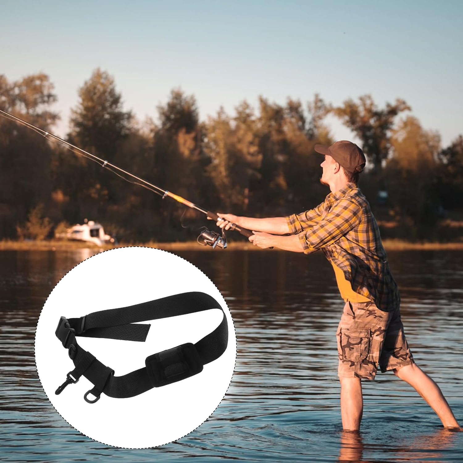 Toddmomy Fishing Waist Belt Rod Holder Fishing Gear for Outdoor Activities Convenient Support for Anglers for and Casting
