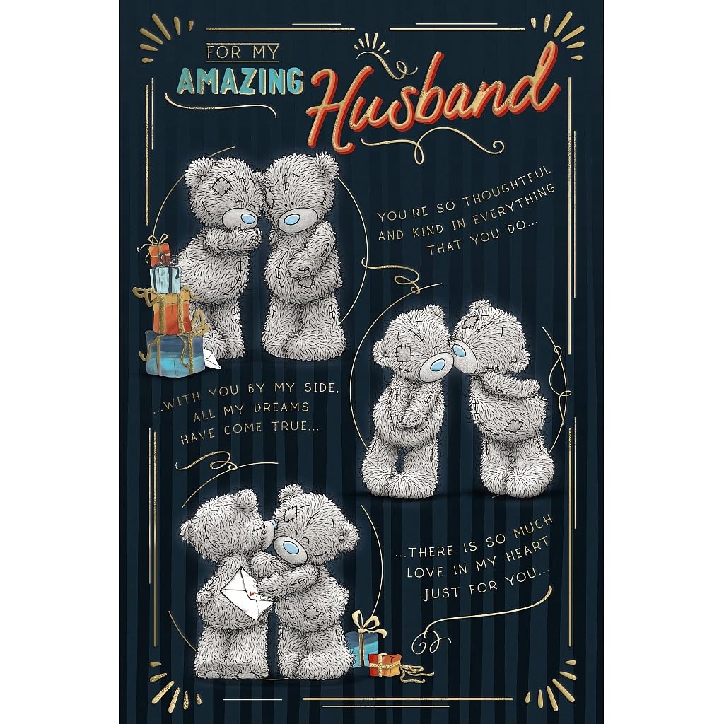 Me To You Tatty Teddy Amazing Husband Birthday Card