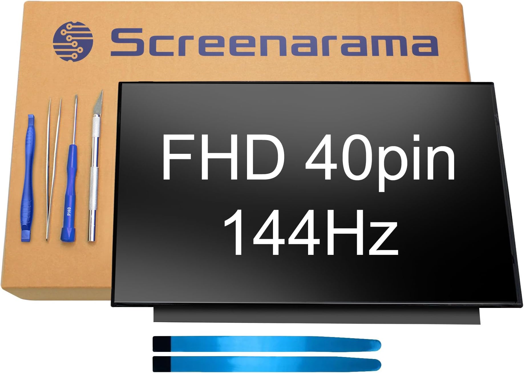 SCREENARAMA New Screen Replacement for HP Victus 15-FA0031DX 15-FA0032DX | 40pin 144Hz FHD Matte IPS 1920x1080 LCD LED Display with Tools and Tape