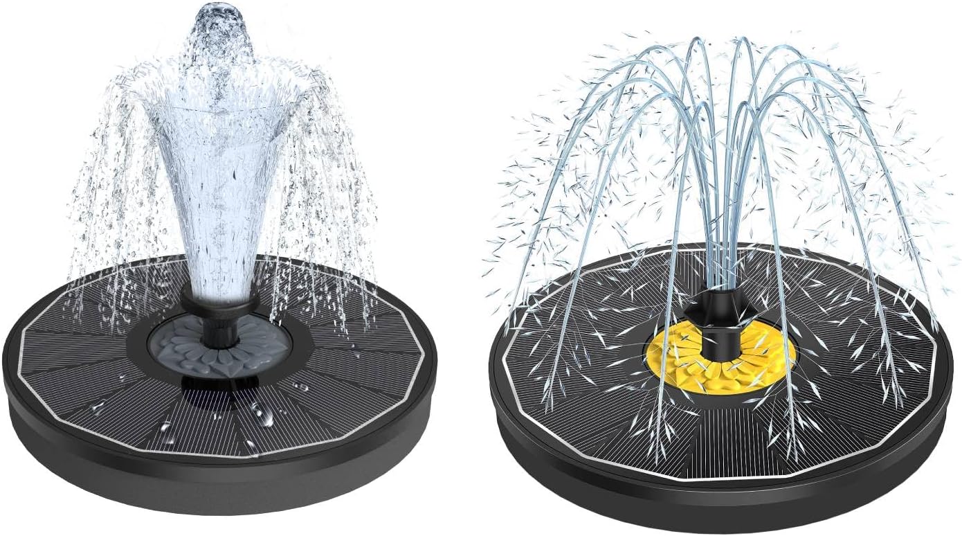 Yzert Solar Fountain for Bird Bath Direct Sunlight High Efficiency 3.5W Glass Panel