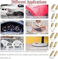 Vista 6 de Soldador de plástico de 220 W, kit de soldadura de plástico, reparación de parachoques de automóvil, 1000 grapas calientes y 92 piezas, 7 tipos