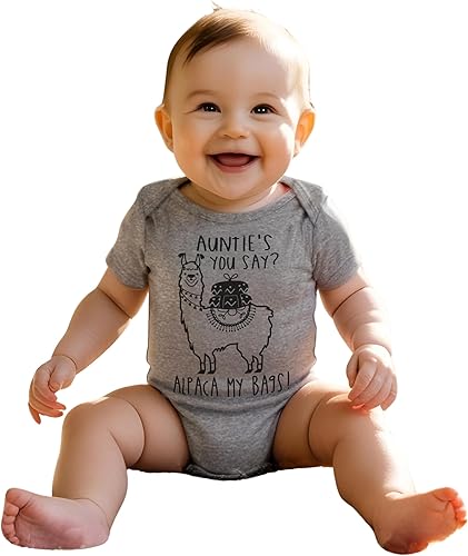 It's Your Day Clothing Auntie's You Say Alpaca My Bags Baby Boy Girls Ropa de Llama Divertido Anuncio Ducha Body Mameluco