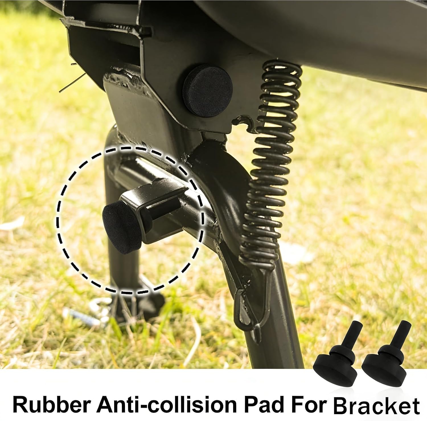 2PCS Jiffy Stand Rubber Bumper Pad, Non-Slip Kickstand Pad Fit Harley Touring 2007-2024, Electra Street Road Glide Road King, Replace 50245-07