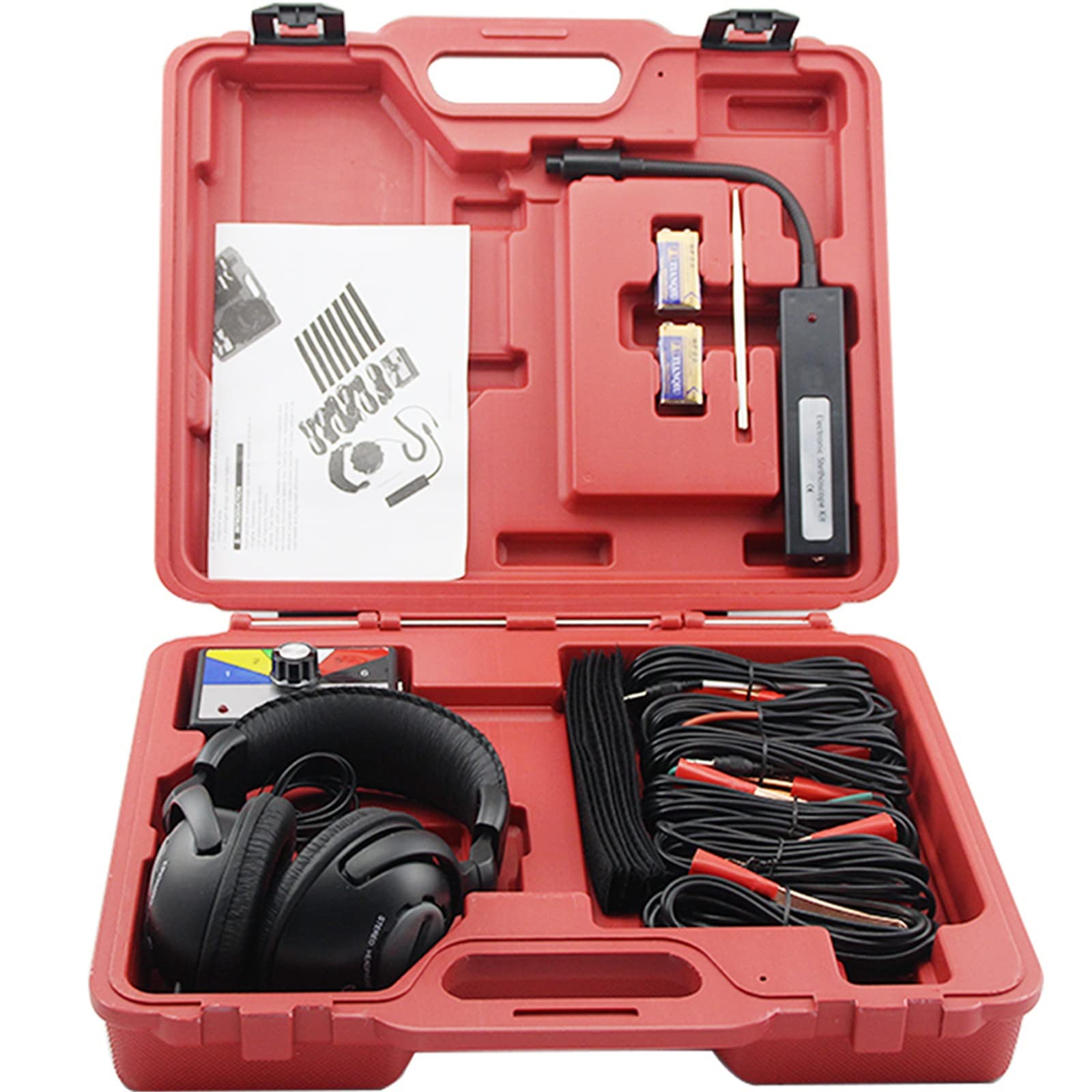 Estetoscopio Electrónico para Coche Kit De Estetoscopio De Seis Canales Motor De Coche Chasis Transmisión Sonido Anormal Instrumento De Diagnóstico Ruido Herramienta De Diagnóstico