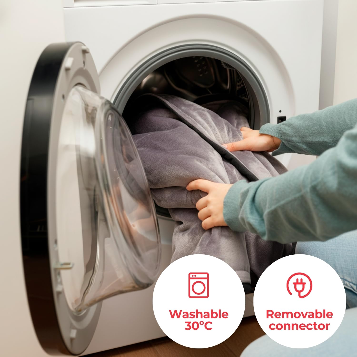 Solac - Coperta elettrica termica digitale 150W | 10 livelli di calore | Timer 9h | Autospegnimento | Lavabile in lavatrice | Morbida flanella 120x160 cm | Protezione surriscaldamento