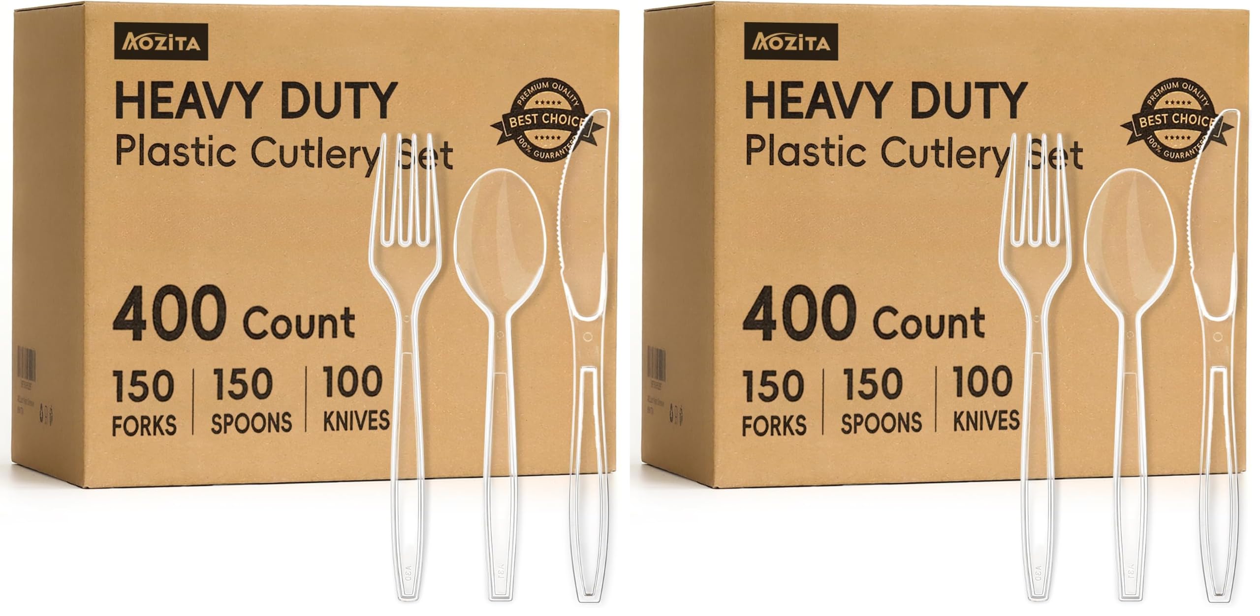 400 Disposable Silverware Set - BPA-Free -8