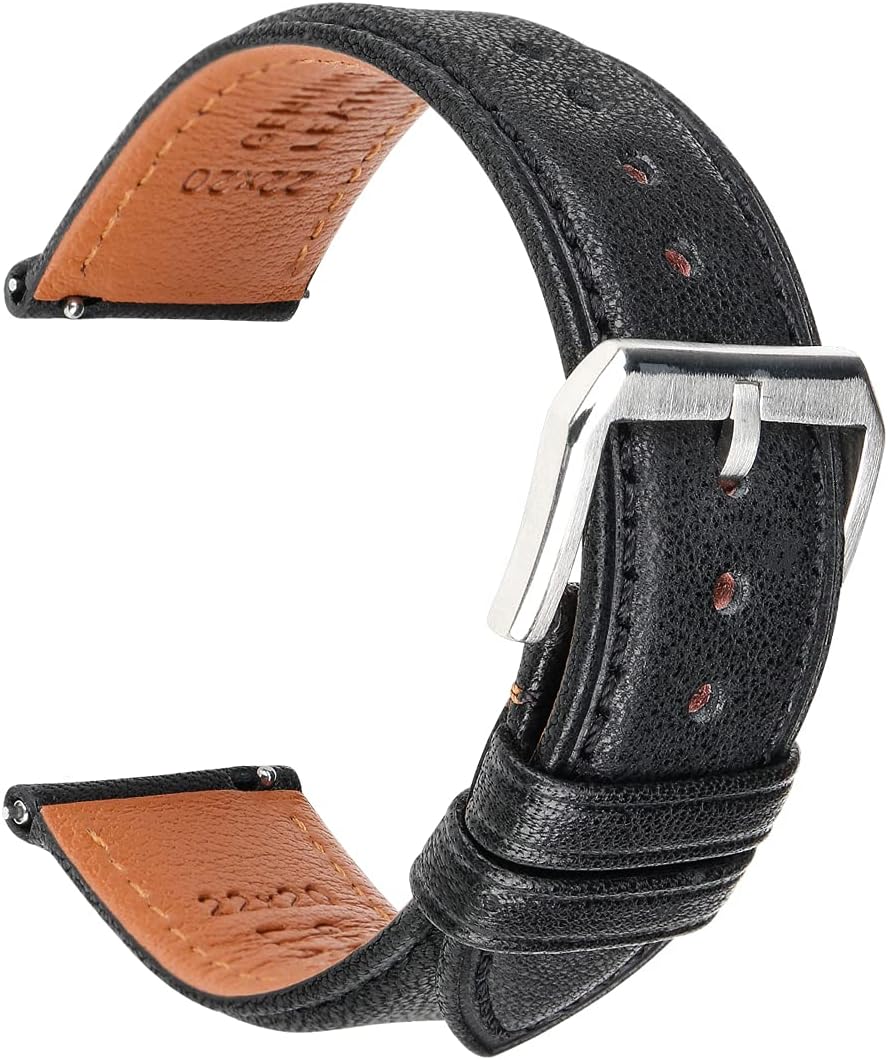REZERO Quick Release Watch Bands, Italian Calfskin Watch Straps Replacement, Soft Leather Watch Bands for Men, Women 18mm 19mm 20mm 21mm 22mm 23mm 24mm